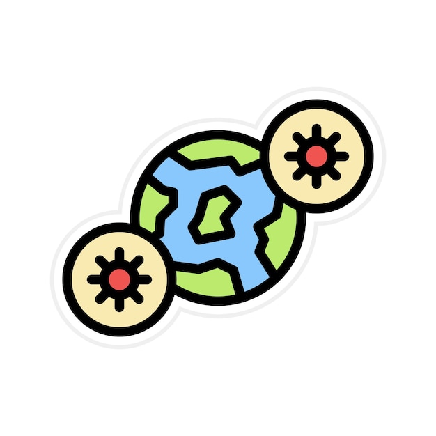 Imagen vectorial del icono de preparación para pandemias Se puede utilizar para enfermedades infecciosas