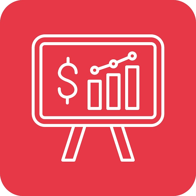 Imagen vectorial de icono de presentación de negocios Se puede usar para negocios