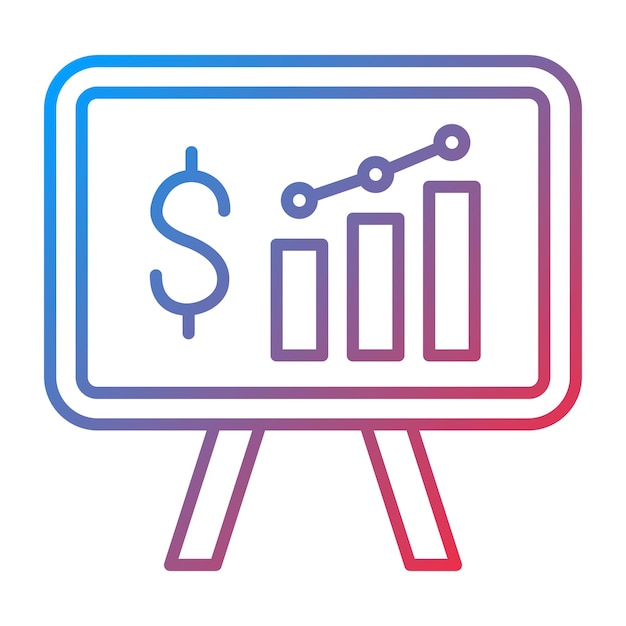 Imagen vectorial de icono de presentación de negocios Se puede usar para negocios