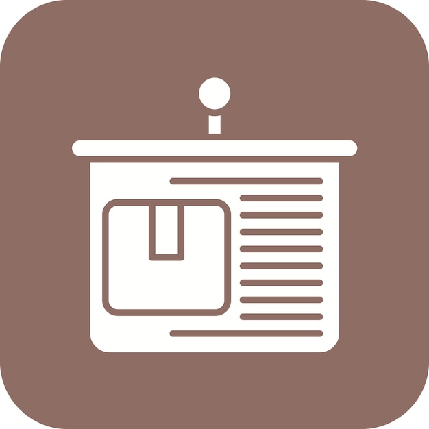 Imagen vectorial del icono de presentación del producto Se puede utilizar para ventas