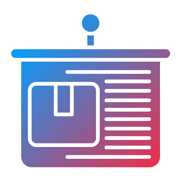 Imagen vectorial del icono de presentación del producto Se puede utilizar para ventas