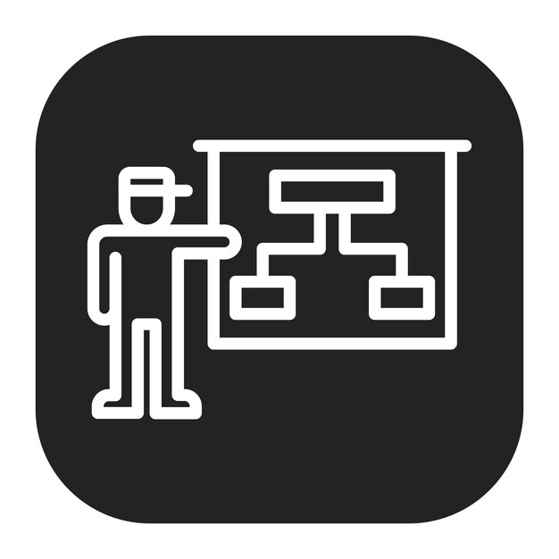 Imagen vectorial de icono de presentación Se puede usar para Freelancer