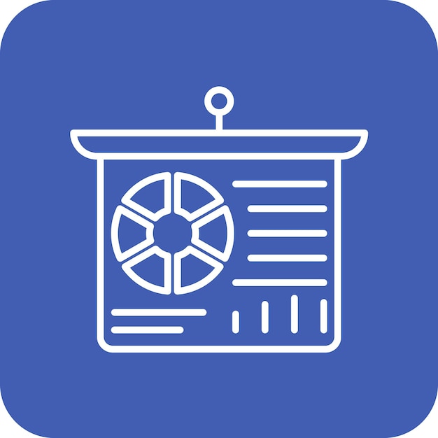 Imagen vectorial de icono de presentación Se puede utilizar para el aprendizaje