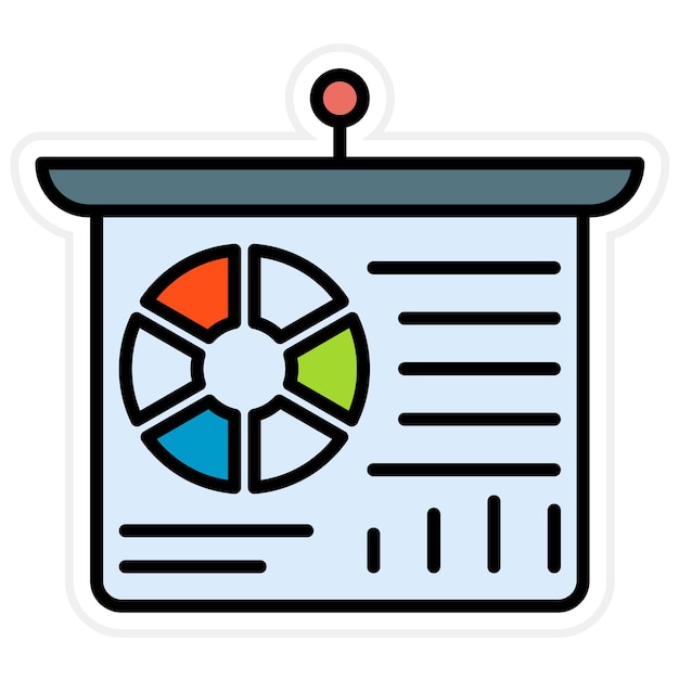 Imagen vectorial de icono de presentación Se puede utilizar para el aprendizaje