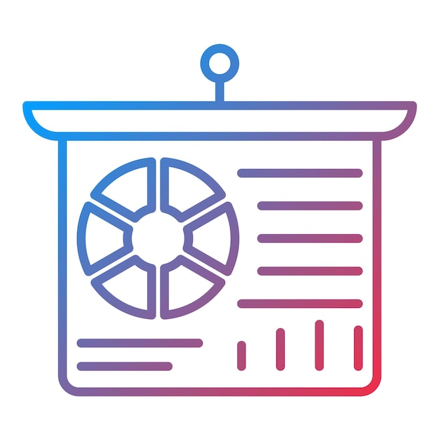 Imagen vectorial de icono de presentación Se puede utilizar para el aprendizaje