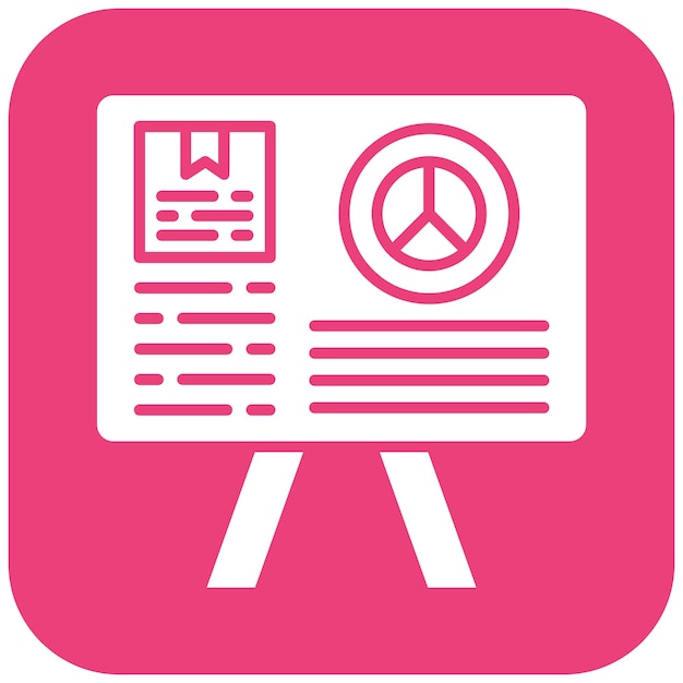 Imagen vectorial del icono de presentación Se puede utilizar para el arranque