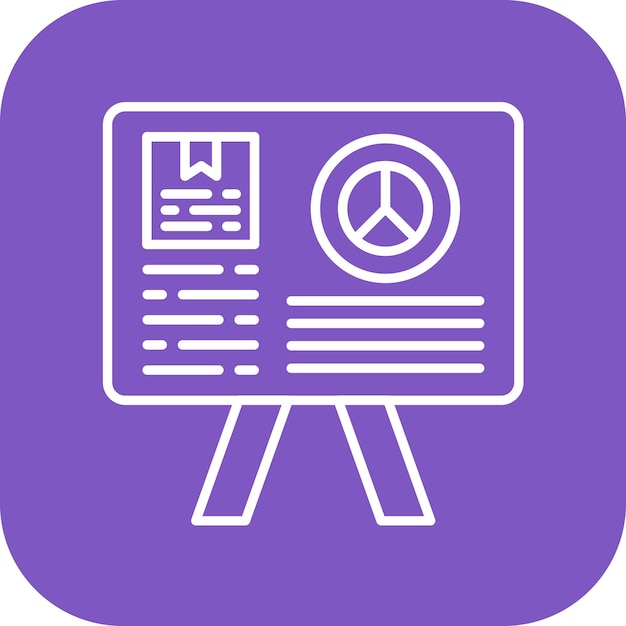 Imagen vectorial del icono de presentación Se puede utilizar para el arranque