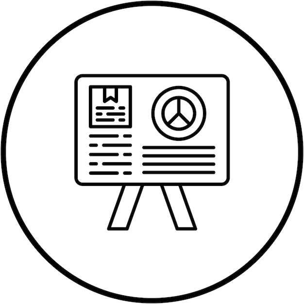 Imagen vectorial del icono de presentación Se puede utilizar para el arranque