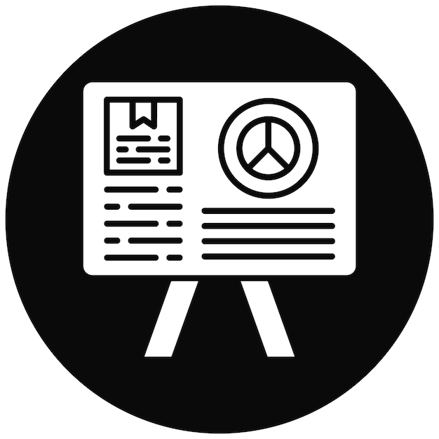 Imagen vectorial del icono de presentación Se puede utilizar para el arranque