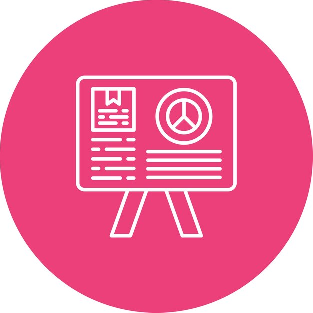 Imagen vectorial del icono de presentación Se puede utilizar para el arranque