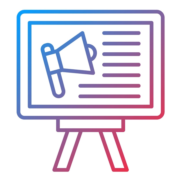 Imagen vectorial de icono de presentación Se puede utilizar para el marketing en línea