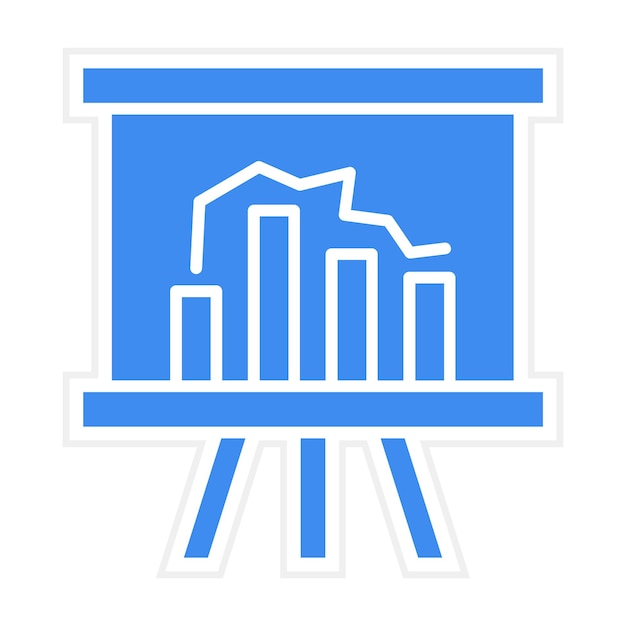 Imagen vectorial de icono de presentación Se puede utilizar para el marketing en línea
