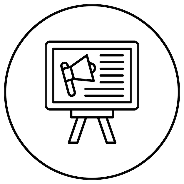 Imagen vectorial de icono de presentación Se puede utilizar para el marketing en línea