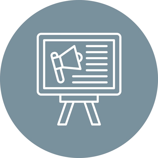 Imagen vectorial de icono de presentación Se puede utilizar para el marketing en línea