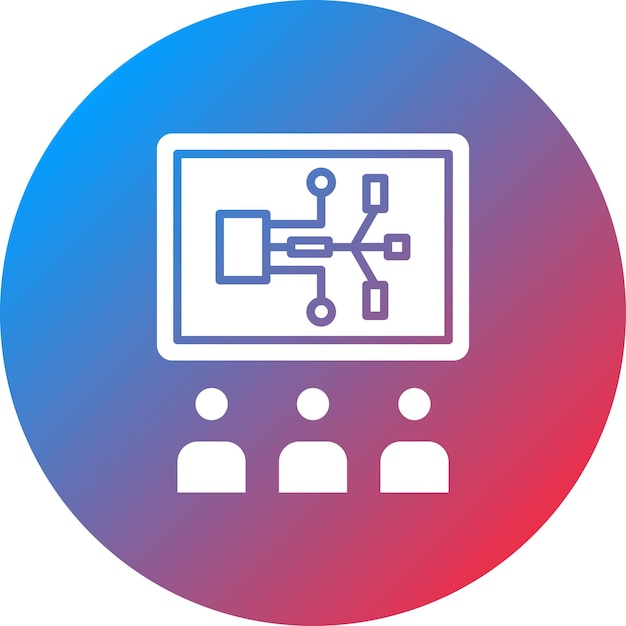 Imagen vectorial del icono de presentación Puede utilizarse para la gestión de proyectos