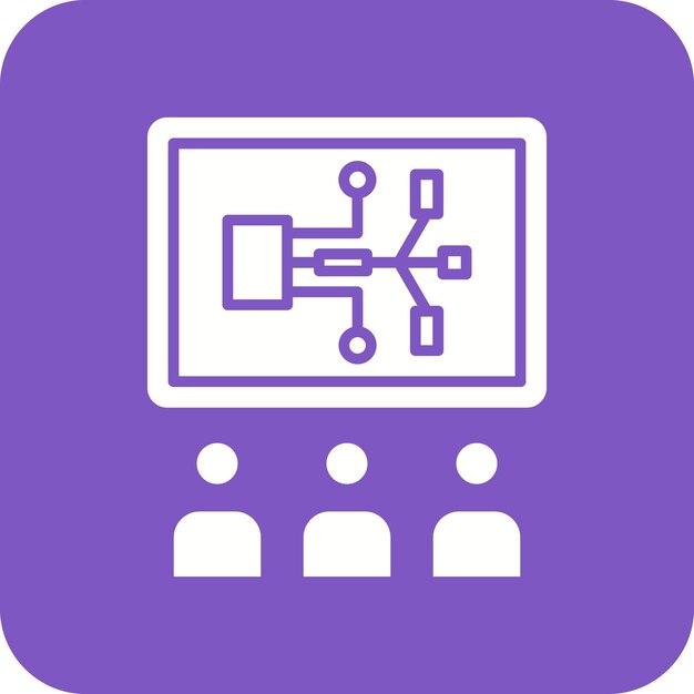 Imagen vectorial del icono de presentación Puede utilizarse para la gestión de proyectos