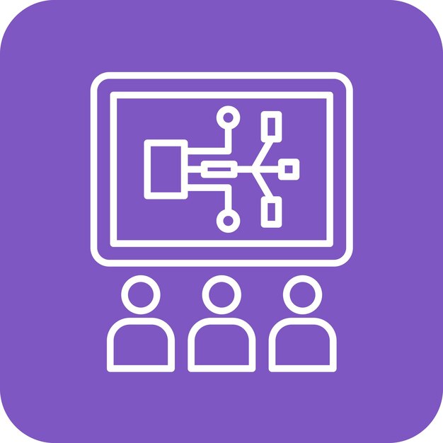 Imagen vectorial del icono de presentación Puede utilizarse para la gestión de proyectos