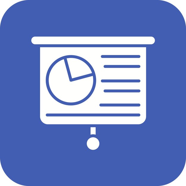 Imagen vectorial de icono de presentación Puede utilizarse para personas de negocios