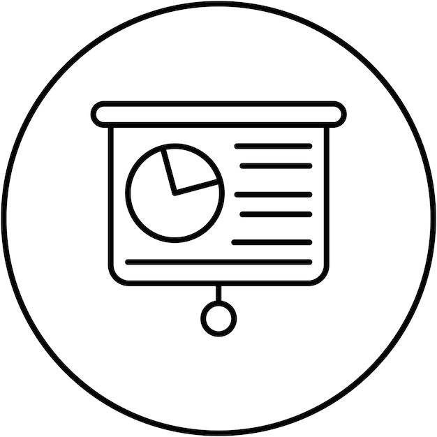 Imagen vectorial de icono de presentación Puede utilizarse para personas de negocios