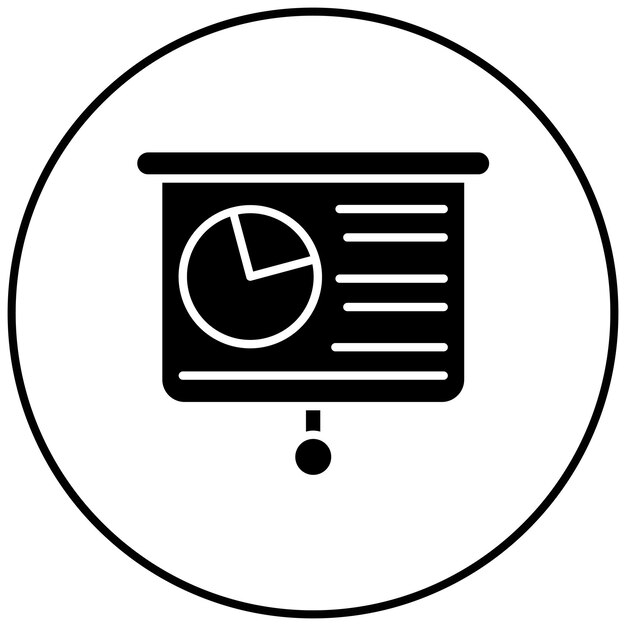 Imagen vectorial de icono de presentación Puede utilizarse para personas de negocios