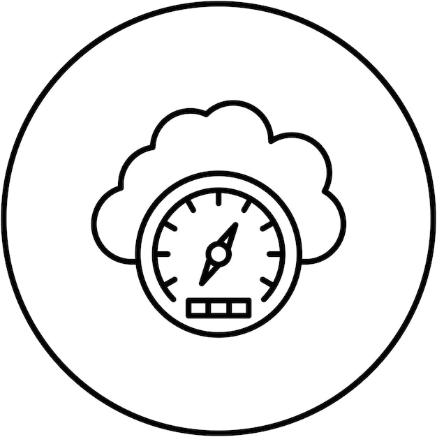 Imagen vectorial del icono de presión del aire Se puede utilizar para el tiempo