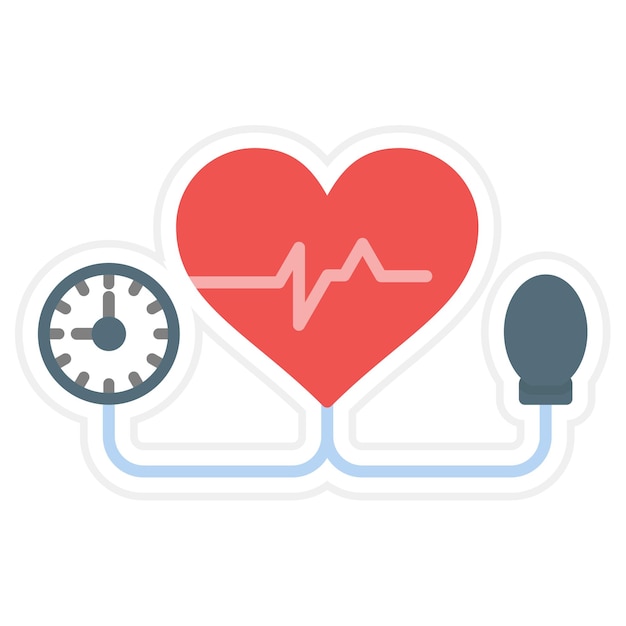 Imagen vectorial del icono de la presión arterial Se puede utilizar para el fitness en el hogar