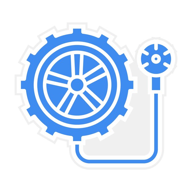 Imagen vectorial del icono de la presión de los neumáticos Se puede utilizar para la reparación de automóviles