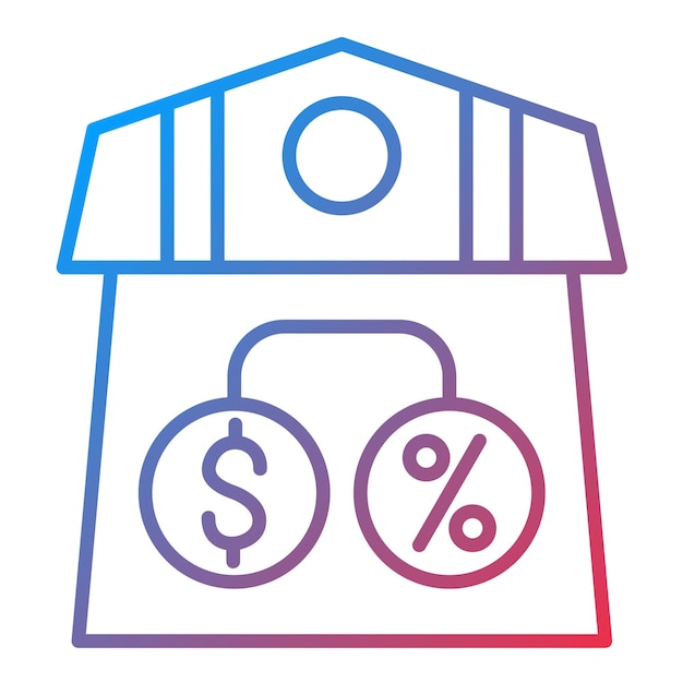 Imagen vectorial de icono de préstamo de casa Se puede utilizar para negocios y finanzas