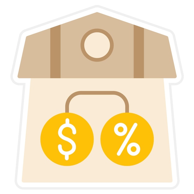Imagen vectorial de icono de préstamo de casa Se puede utilizar para negocios y finanzas