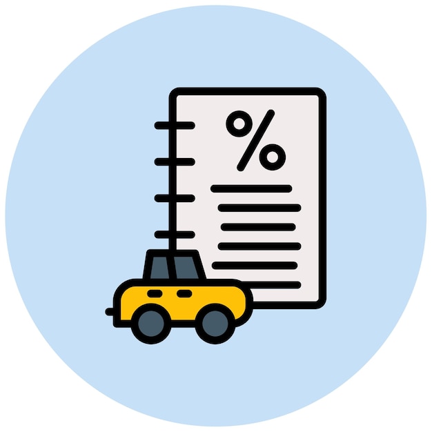 Imagen vectorial del icono del préstamo de coche Se puede utilizar para la banca