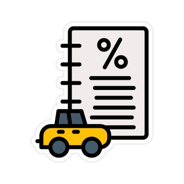 Imagen vectorial del icono del préstamo de coche Se puede utilizar para la banca