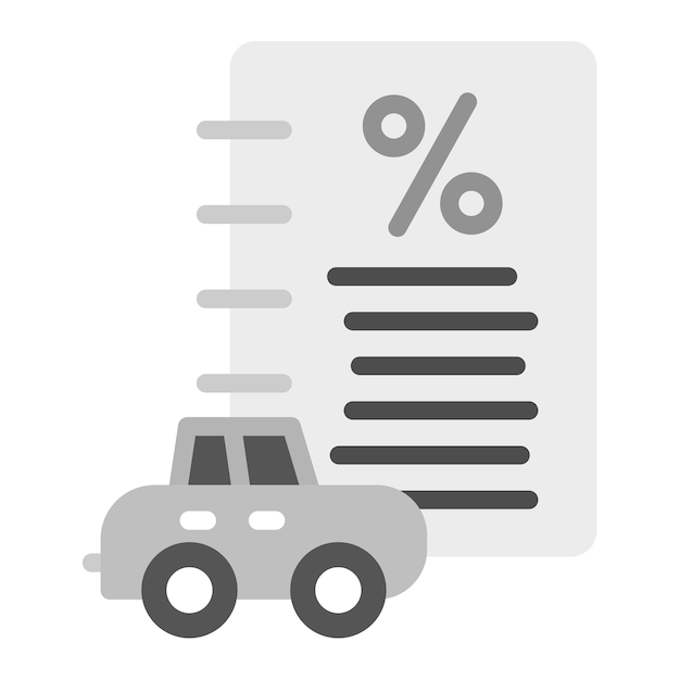 Imagen vectorial del icono del préstamo de coche Se puede utilizar para la banca