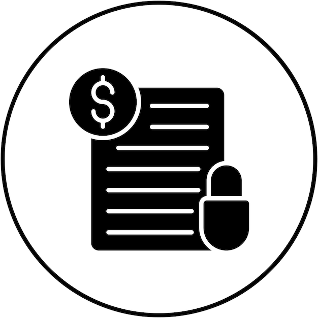 Imagen vectorial de icono de préstamo no garantizado Se puede utilizar para finanzas