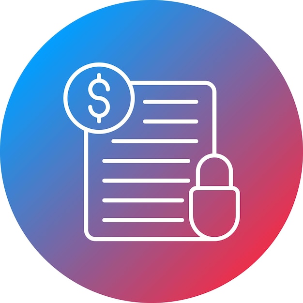 Imagen vectorial de icono de préstamo no garantizado Puede utilizarse para finanzas