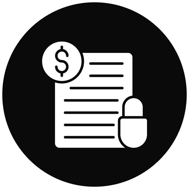 Imagen vectorial de icono de préstamo no garantizado Puede utilizarse para finanzas