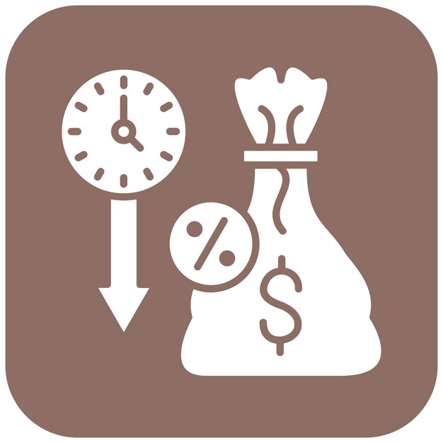 Imagen vectorial del icono del préstamo Se puede utilizar para los servicios de dinero en línea
