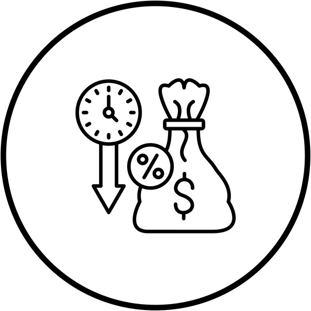 Imagen vectorial del icono del préstamo Se puede utilizar para los servicios de dinero en línea