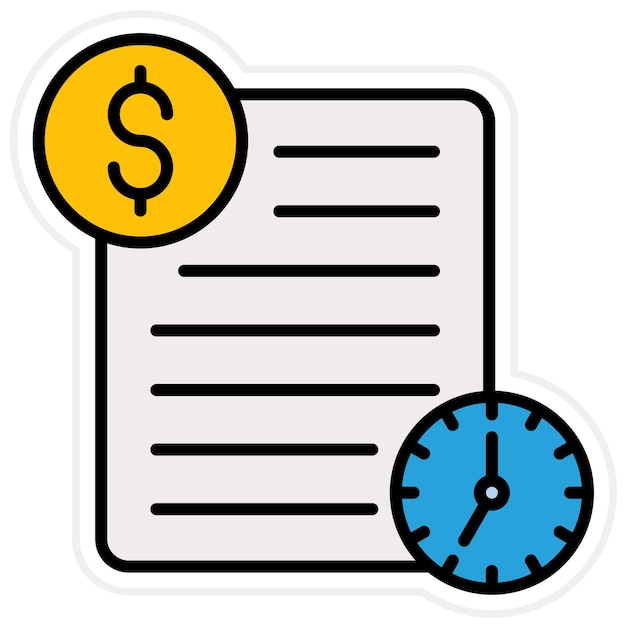 Imagen vectorial de icono de préstamo de término Se puede utilizar para Finanzas