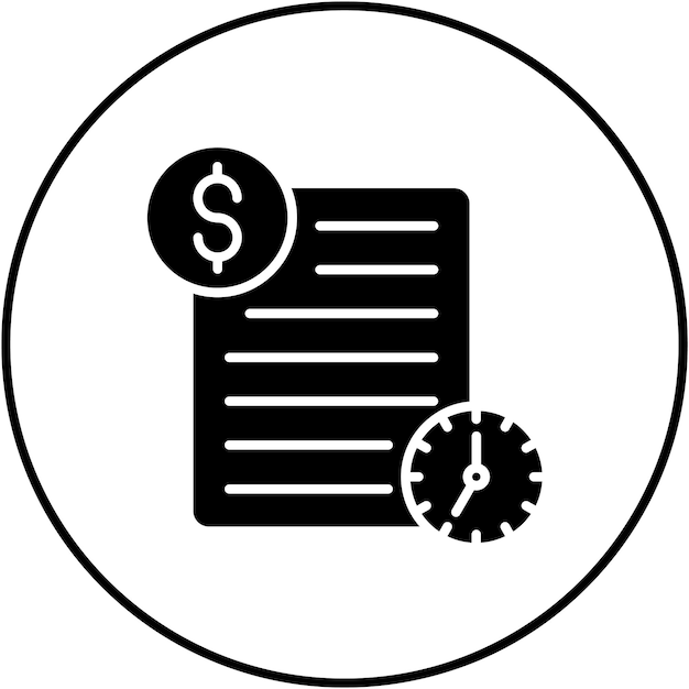 Imagen vectorial de icono de préstamo de término Se puede utilizar para Finanzas