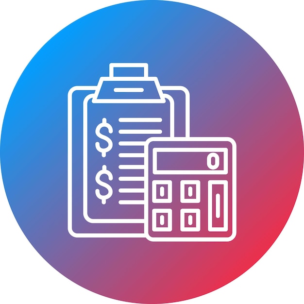 Imagen vectorial del icono del presupuesto de la empresa Se puede utilizar para Finanzas y Dinero