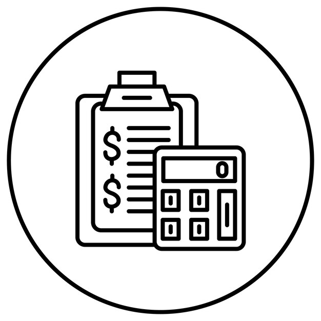 Imagen vectorial del icono del presupuesto de la empresa Se puede utilizar para Finanzas y Dinero