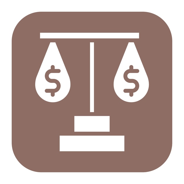Imagen vectorial del icono del presupuesto equilibrado Se puede utilizar para la política