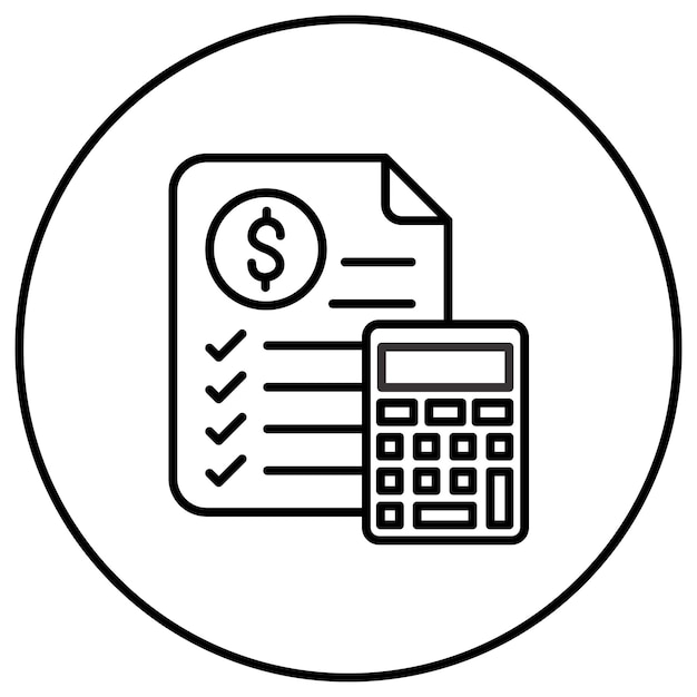 Imagen vectorial del ícono del presupuesto estimado Se puede utilizar para la gestión del proyecto