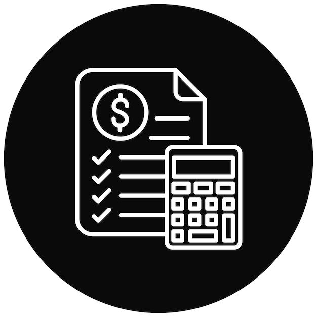 Imagen vectorial del ícono del presupuesto estimado Se puede utilizar para la gestión del proyecto