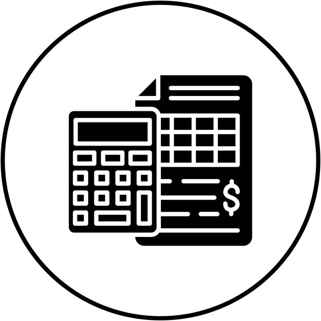 Imagen vectorial del ícono de presupuesto estimado Se puede utilizar para negocios y oficinas