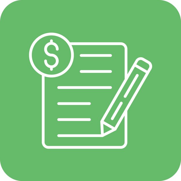 Imagen vectorial del icono del presupuesto del proyecto Se puede utilizar para la programación informática