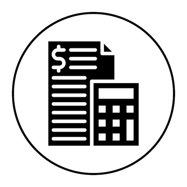 Imagen vectorial del icono del presupuesto Se puede usar para Adventure