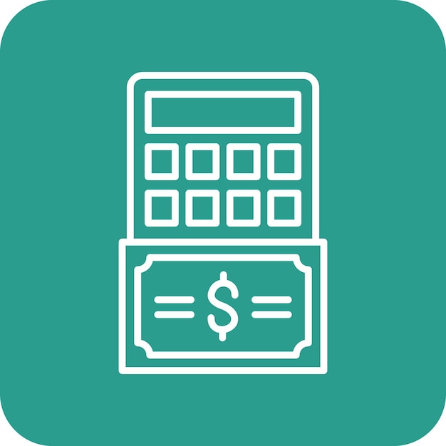 Imagen vectorial del icono del presupuesto Se puede utilizar para el comercio electrónico