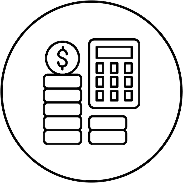 Imagen vectorial del icono del presupuesto Se puede utilizar para la contabilidad
