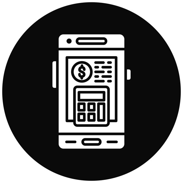 Imagen vectorial del icono del presupuesto Se puede utilizar para el desarrollo de aplicaciones móviles